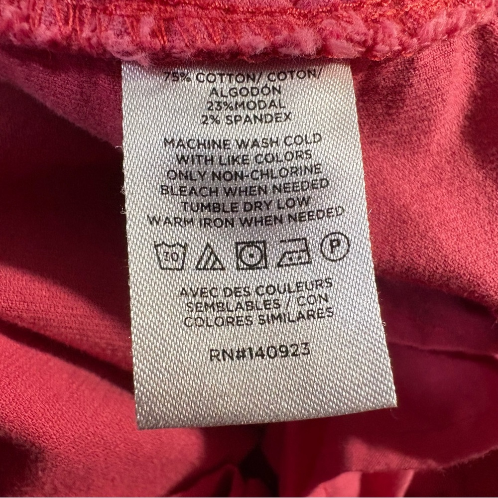 LOFT Palmer wide leg, bright pink, corduroy, sz 14 pant - Picture 13 of 13